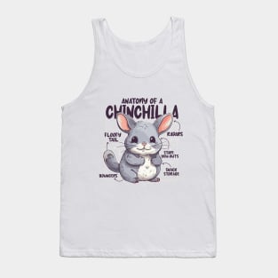 Kawai Anatomy Of A Chinchilla Perfect Lovers Tank Top